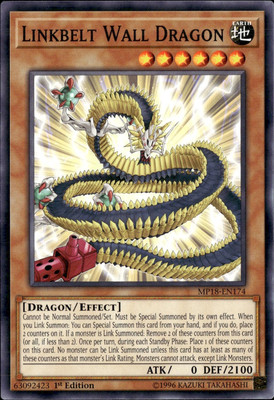 Yu-Gi-Oh! Linkbelt Wall Dragon MP18-EN174 Common 1st Edition NM-image