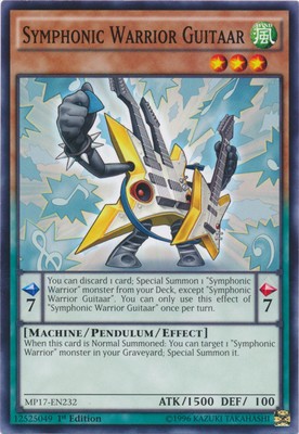Yugioh! Symphonic Warrior Guitaar - MP17-EN232 - Common - 1st Edition Near Mint,-image