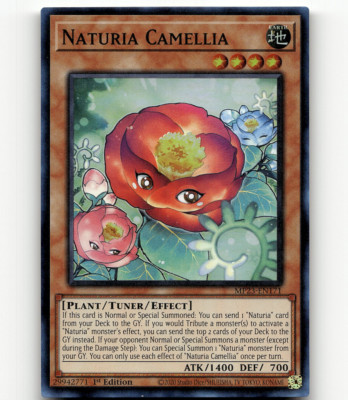 Yugioh Naturia Camellia 25th Anniv. Tin: Dueling Heroes Mega Pack-image