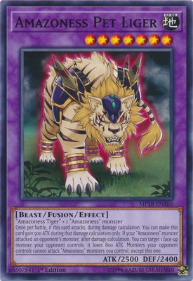 Amazoness Pet Liger - MP18-EN166 - Common - 1st Edition - Lightly Played-image