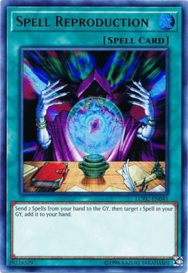 1 x Spell Reproduction - LCKC-EN045 - Ultra Rare - Unlimited Edition Near Mint, -image