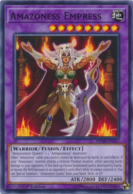 1 x Amazoness Empress - MP18-EN167 - Common - 1st Edition Near Mint, English-image