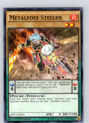 Yu-Gi-Oh TCG Metalfoes Steelen MP17-EN076 1st Edition Common Card NM-image