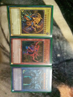 Legendary Collection God Cards Slifer, Obelisk, & Ra 3 Card Set LC01-EN001-3-image