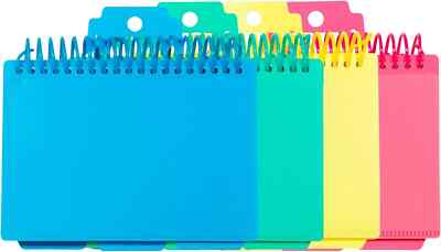 C-Line Spiral Bound Index Card Notebook with Tabs, Includes 60 Ruled Assorted-image