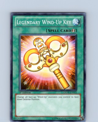 Yu-Gi-Oh TCG Legendary Wind-Up Key GENF-EN053 1st Edition Common Card NM-image