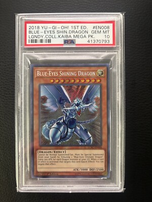 2018 Yu-Gi-Oh! Blue-Eyes Shining Dragon	EN008 Legendary Col Kaiba PSA 10-image