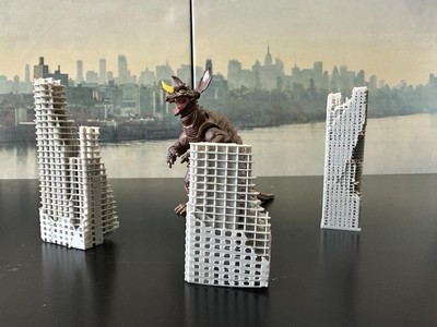 3 Destroyed Buildings For Neca, S.h Monsterarts, Hiya.-image