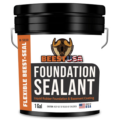 Foundation Sealant - Multipurpose Liquid Rubber Coating, Flexible Leak Repair fo-image