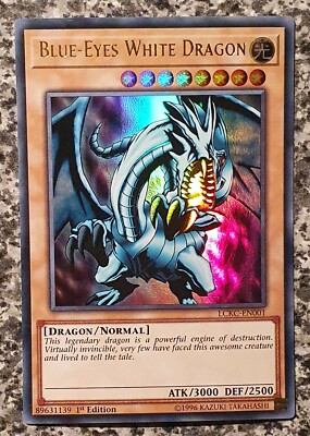 Yugioh LCKC-EN001 Blue-Eyes White Dragon Ultra Rare 1st Edition Version 1 MINT-image