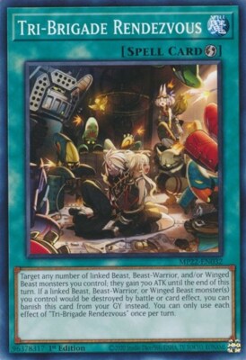 1x Tri-Brigade Rendezvous - 1st E NM Eng YuGiOh - 2022 Mega Tin - Pharoah's Gods-image