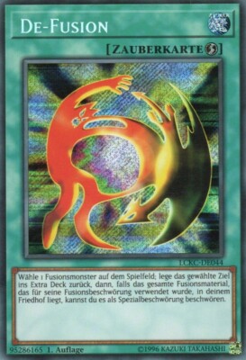 yugioh 1x De-Fusion LCKC-DE044 SECRET RARE 1 EDITION GERMAN-image