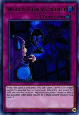 Yu-Gi-Oh Card - MP18-EN218 - WORLD LEGACY'S SECRET (ultra rare holo) - NM/M-image