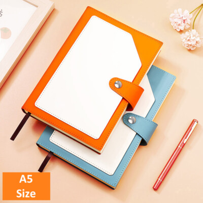 320 Page PU Leather Office Journal A5 Notebook Lined Paper Writing Diary Planner-image
