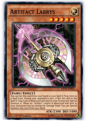 Artifact Labrys - MP15-EN011 - Common - 1st Edition - Moderately Played-image