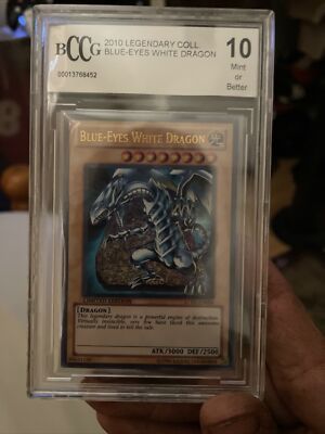Yugioh Blue Eyes White Dragon LC01-EN004 Legendary Collection Graded BCCG 10-image