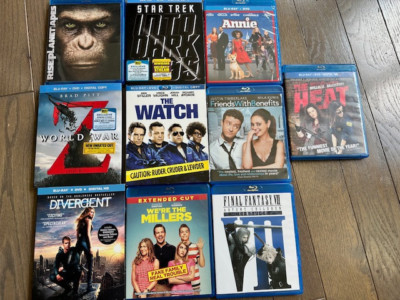 Blu-ray LOT of 10 Final Fantasy VII Annie Planet of Ape Star Trek Divergent-image