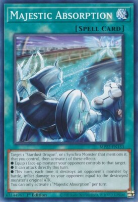 1x Majestic Absorption - 1st Edit NM Eng YuGiOh - 2022 Mega Tin - Pharoah's Gods-image