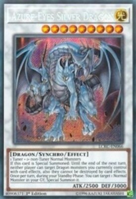 Yugioh! Azure-Eyes Silver Dragon - LCKC-EN066 - Secret Rare - 1st Edition Near M-image