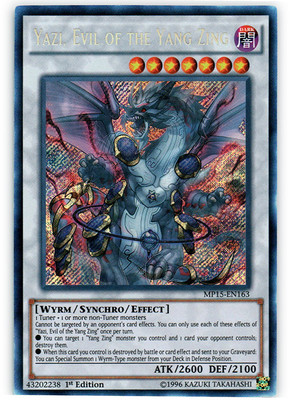Yazi, Evil of the Yang Zing - MP15-EN163 - Secret Rare - 1st Edition x1 Heavily -image