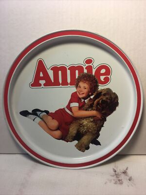 VNT Collectible 1982 Little Orphan Annie Aluminum Drink Serving Tray Columbia-image