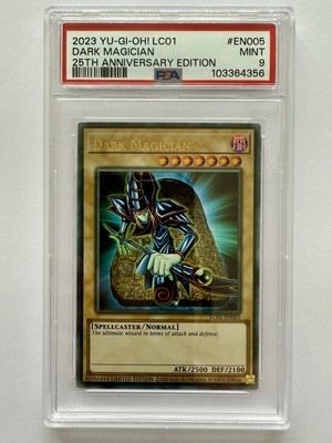 Yu-Gi-Oh DARK MAGICIAN 25th Anniversary LC01-EN005 ULTRA RARE PSA 9 MINT Limited-image