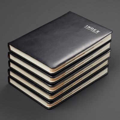 296 Pages PU Leather Business Journal A5/B5 Notebook Lined Paper Writing Diary-image