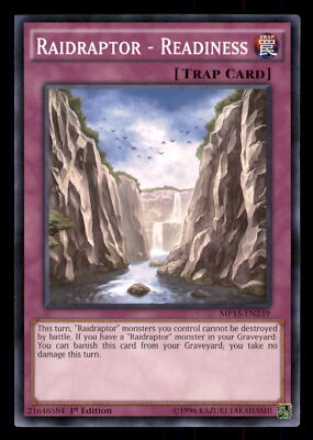 Yugioh Raidraptor - Readiness #MP15-EN239 2015 Mega-Tins Mega Pack LP-image