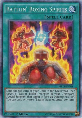 Battlin' Boxing Spirits - MP14-EN168 - Super Rare - 1st Edition - Lightly Played-image