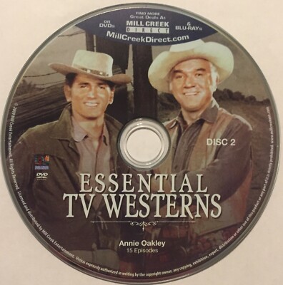 CLASSIC TV WESTERNS DVD (DISC ONLY,NO CASE,ANNIE OAKLEY [15 EPISODES],GAIL DAVIS-image