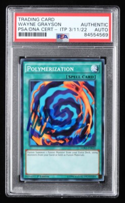Wayne Grayson Syrus Signed Polymerization 2016 YuGiOh Legendary Decks II PSA B-image