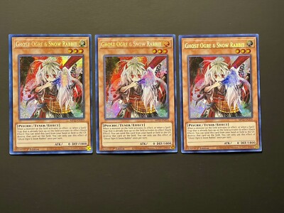3x Ghost Ogre & Snow Rabbit | MP22 | Prismatic Secret | 1st Ed | NM | Yu-Gi-Oh!-image