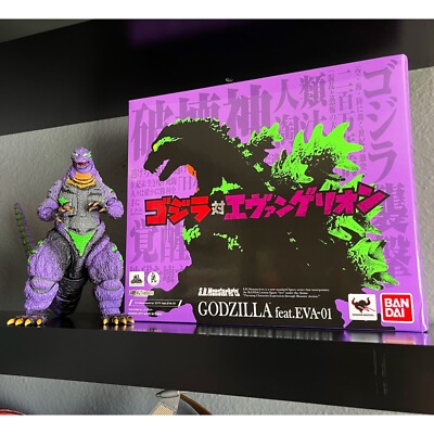 S.H. Monsterarts GODZILLA FEAT. EVA-01 PREMIUM BANDAI WEB SHOP EXCLUSIVE -image