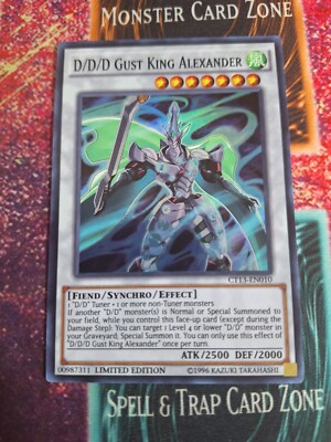 Yu-Gi-Oh! D/D/D Gust King Alexander CT13-EN010 Super Rare Limited Near Mint a1/-image