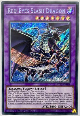 LDS1-EN014 Red-Eyes Slash Dragon - Secret Rare Ltd Edition Near Mint YuGiOh Card-image