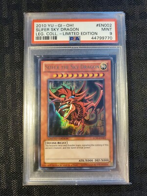 2010 Slifer Sky Dragon Holo - PSA 9 - YuGiOh Legendary LC01-EN002 Limited Graded-image