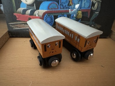 1996-2000 Brio Wooden Thomas Train Annie & Clarabel! HTF!!-image