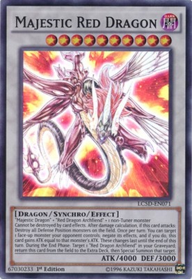 Near Mint x 1 Majestic Red Dragon - LC5D-EN071 - Super Rare - 1st Edition LC5D L-image