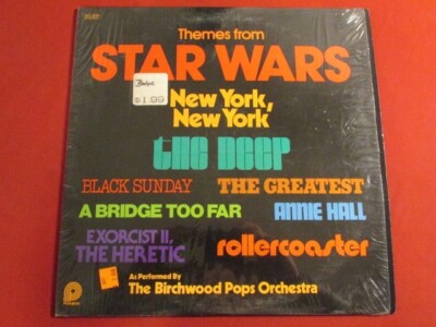 THEMES FROM STAR WARS NEW YORK ANNIE HALL EXORCIST II BIRCHWOOD POP LP W/SHRINK-image