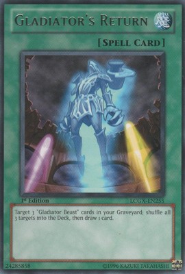 Gladiator's Return - LCGX-EN255 - Rare - 1st Edition - Heavily Played-image