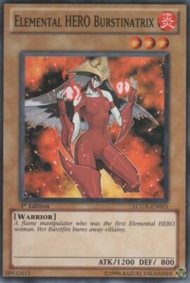 Yugioh! HP Elemental HERO Burstinatrix - LCGX-EN003 - Common - 1st Edition Heavi-image