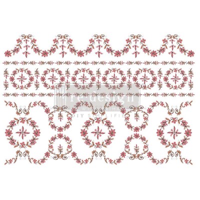 Rub On Transfers Furniture ReDesign Prima FLOWER GARLAND Annie Sloan Free Ship-image