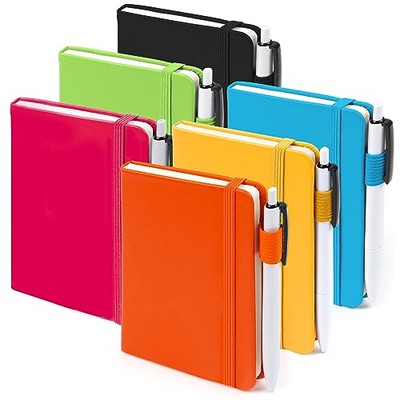  Pocket Mini Notebooks Bulk, Small Cute Memo Notepads Hardcover 6 Solid Colors-image