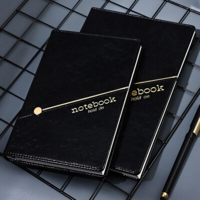 PU Leather Business Journal A5 Notebook Lined Paper Writing Diary 256 Pages-image