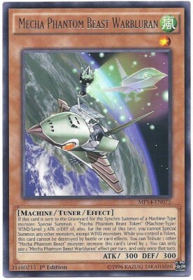 1 x Mecha Phantom Beast Warbluran - MP14-EN075 - Rare - 1st Edition Near Mint, E-image