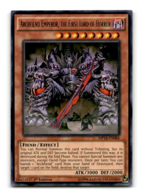 Archfiend Emperor, the First Lord of Horror  MP14-EN084 1st Edition Rare -LP-image