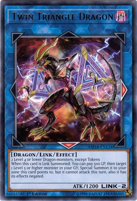 Twin Triangle Dragon - MP18-EN134 - Rare - 1st Edition Near Mint 2018 Mega Pack-image