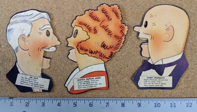 Rare Vintage 1938 Little Orphan Annie Shadowettes Lot Of 3 Wander Co-image