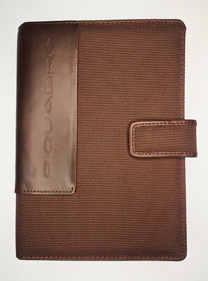 Piquadro Leather Synthetic Agenda Planner Organizer Cover Brown Medium Italy-image