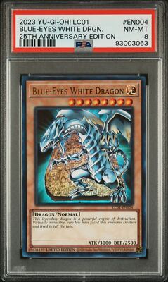PSA 8 - Yu-Gi-Oh Card - LC01-EN004 - BLUE-EYES WHITE DRAGON (ultra rare) - NM-MT-image